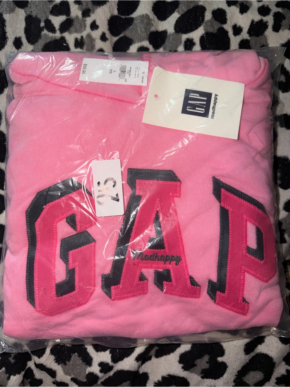 GAP Pink Logo Sweatshirt with Black Outline